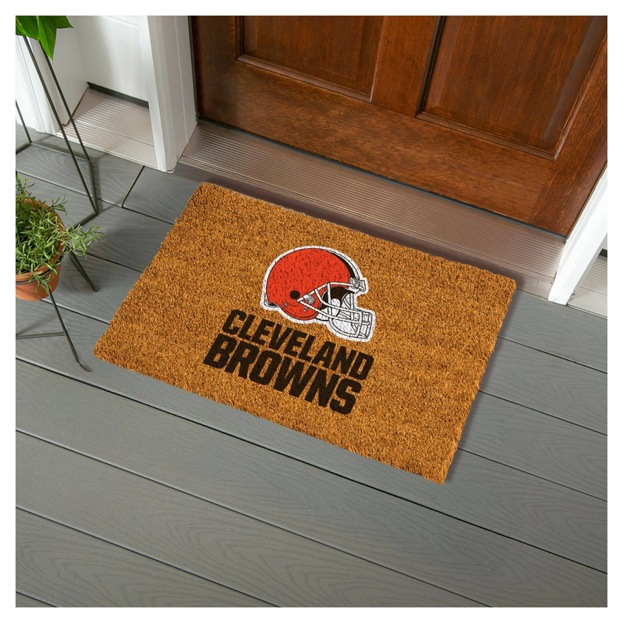 Alt View 1. Evergreen Enterprises - Cleveland Browns 28" x 16" Team Logo Outdoor Coir Mat - Multicolor.