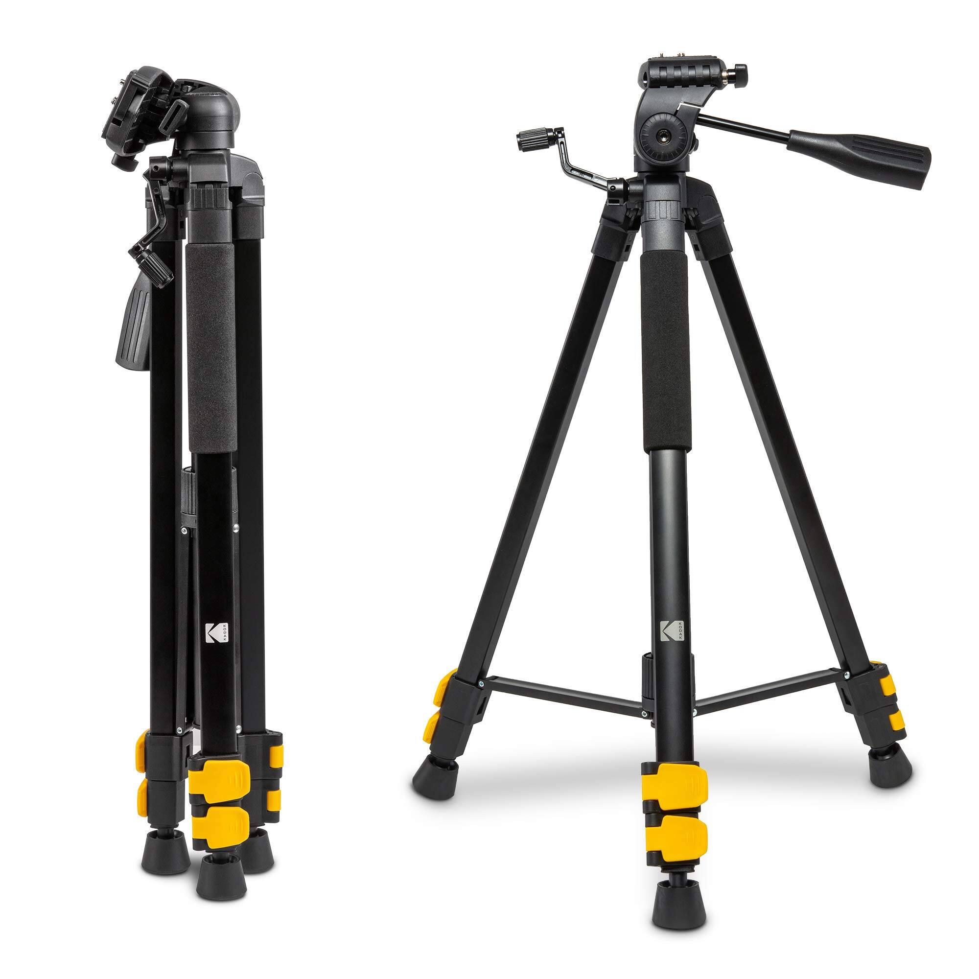 Alt View 5. Kodak - 62" Tripod with Remote | Compact Aluminum, Quick-Release, Smartphone Adapter & Carry Case - Black.