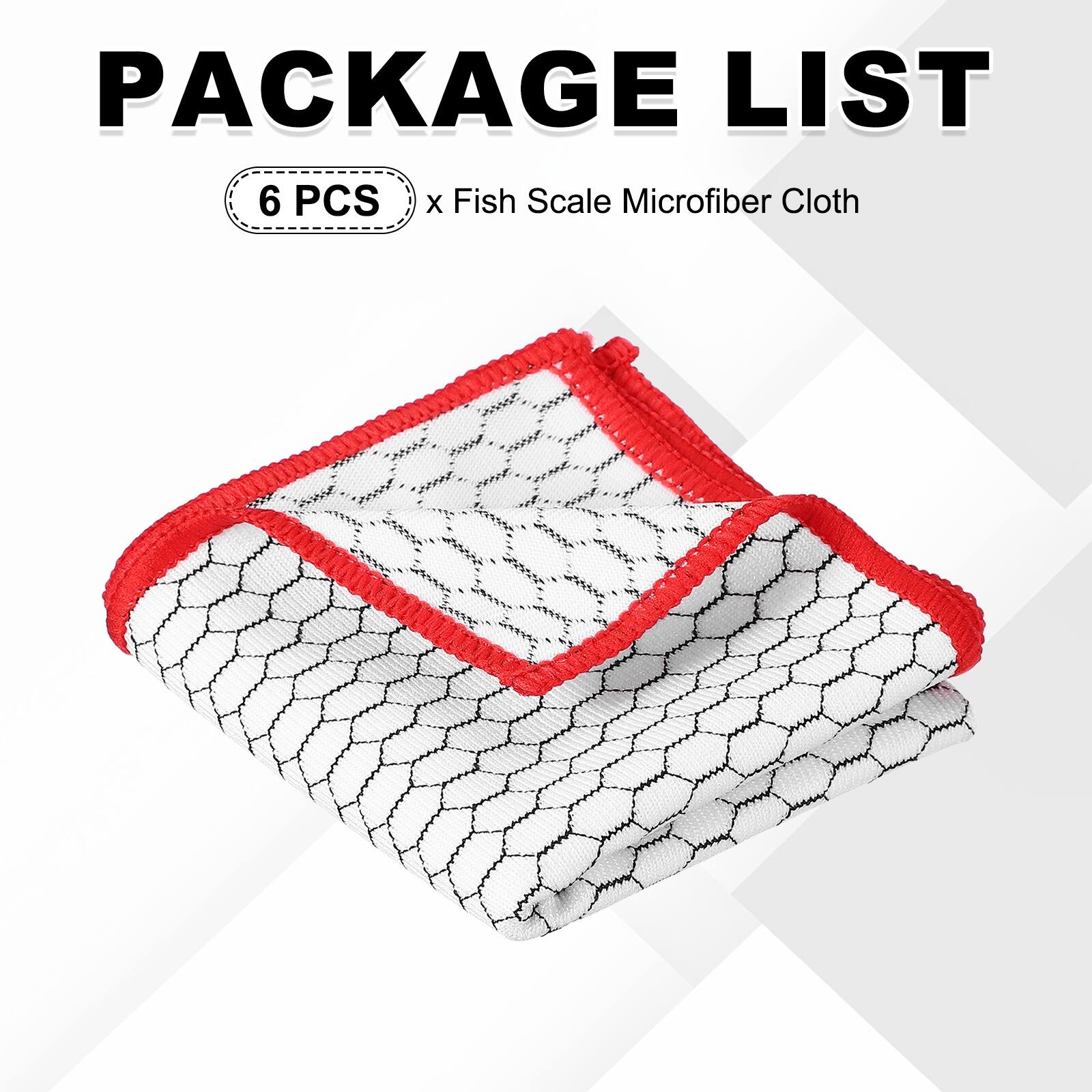 PACKAGE LIST  
6 PCS x Fish Scale Microfiber Cloth