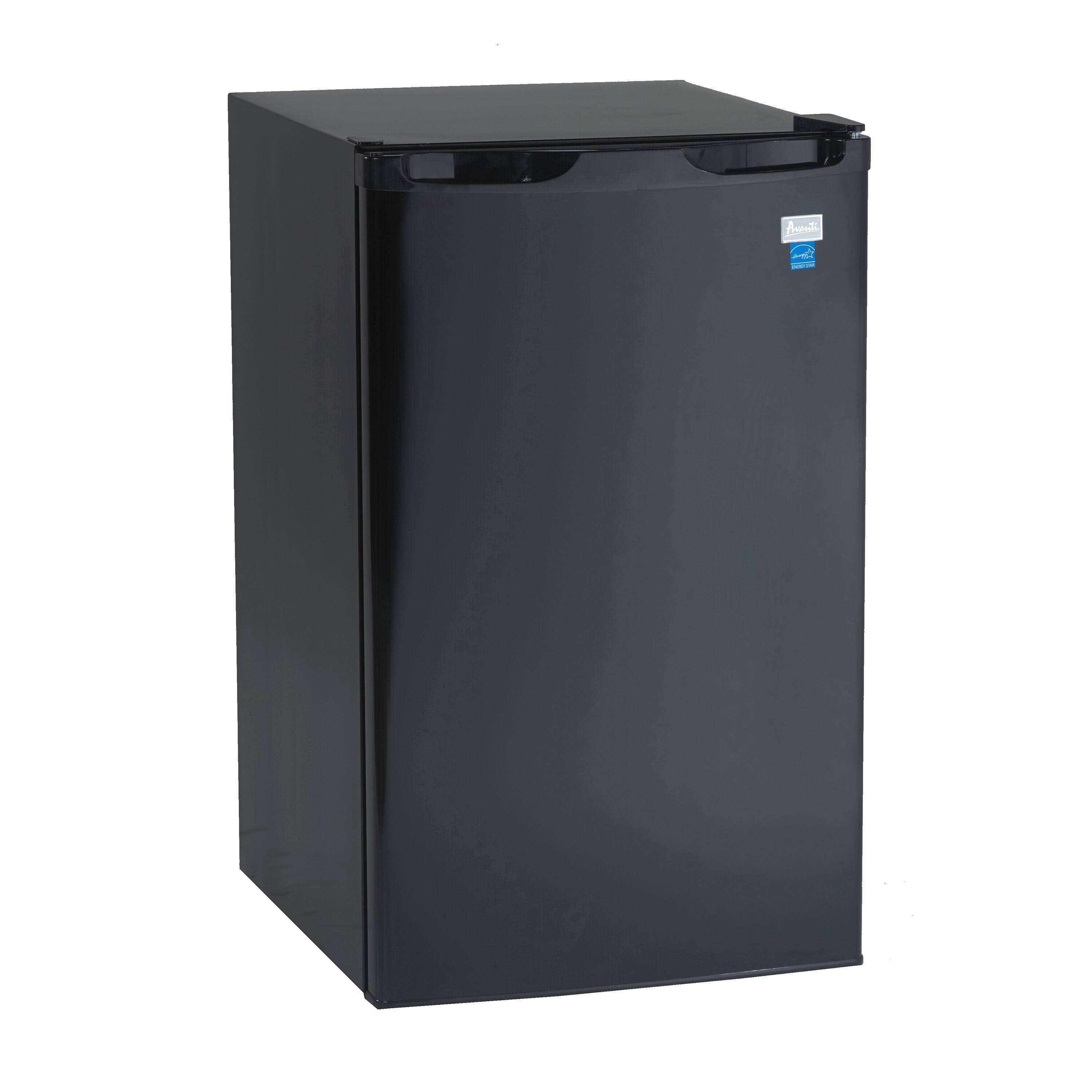 Front. Avanti - Avanti 4.4 cu. ft. Compact Refrigerator, Mini-Fridge, in Black - Black.