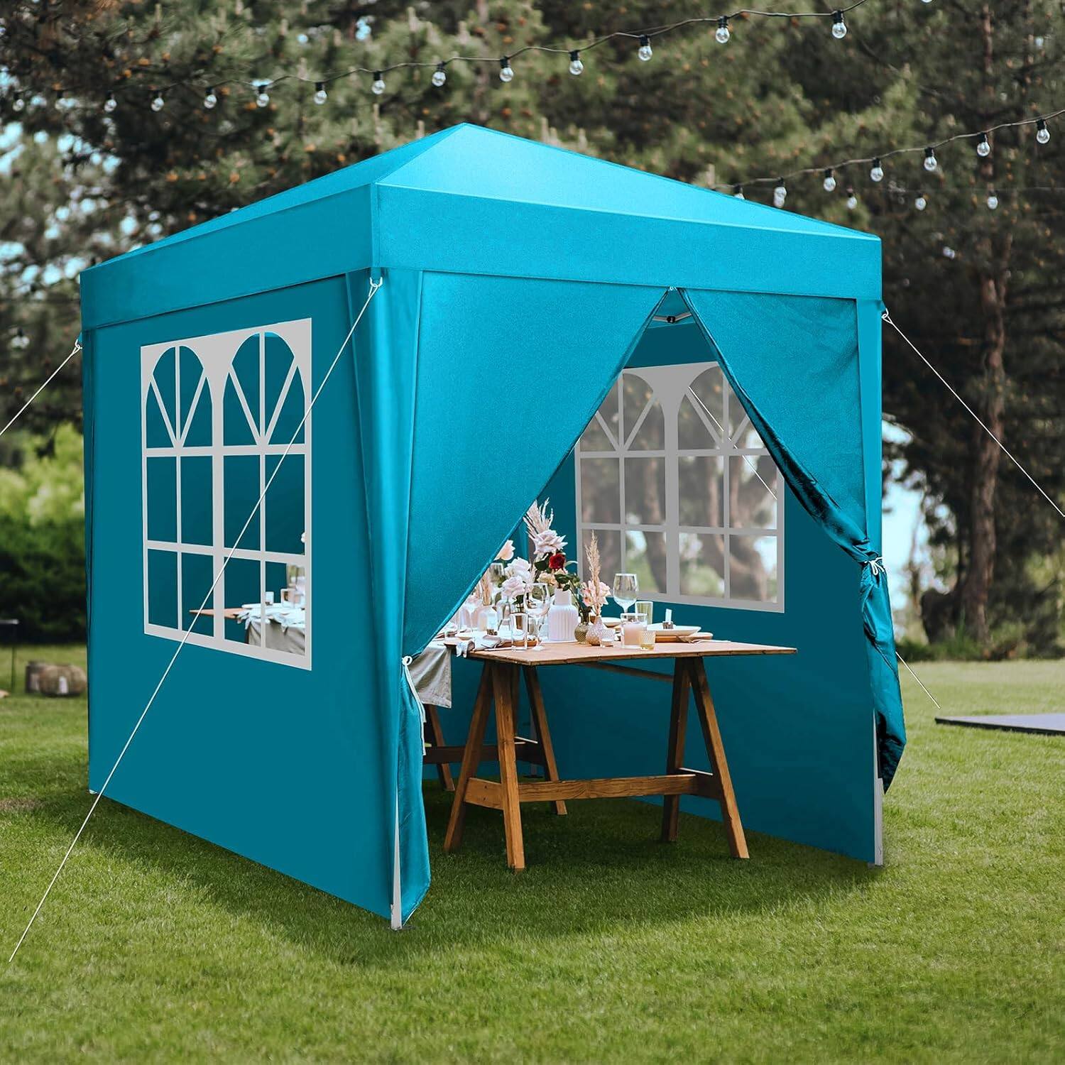 Angle. Winado - 6.5x6.5ft Pop Up Canopy Tent, Outdoor Instant Shelter Folding Canopy with 4 Walls and Carry Bag for Commercial Event.