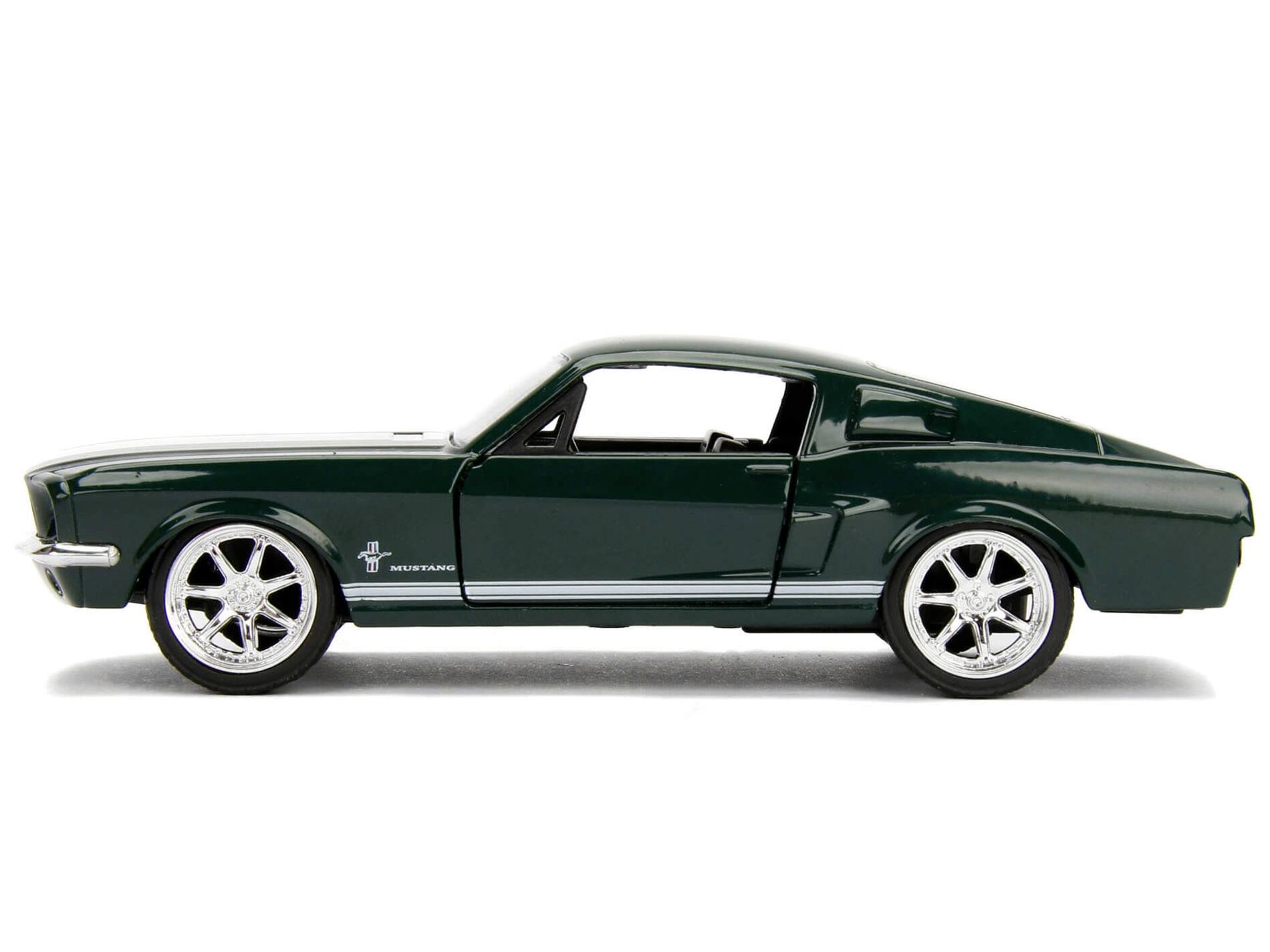 Alt View 2. Jada - Sean's Ford Mustang Dark Green with White Stripes "Fast & Furious" Movie 1/32 Diecast Model Car by Jada.