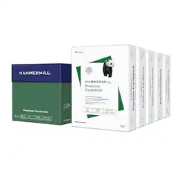 Hammermill - Premium 110 lb. Cardstock Paper, 8.5" x 11", White, 200 Sheets/Pack, 5 Packs/Carton (168400)