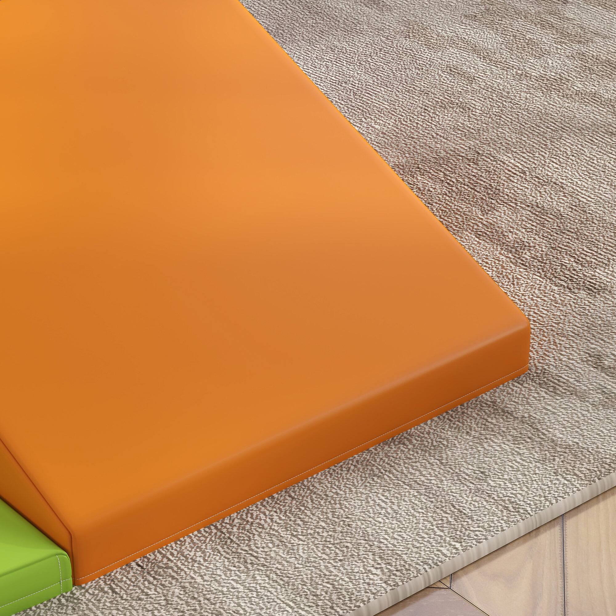 Alt View 4. Qaba - Foam Play Set, Easy-to-clean 4 Piece Soft Indoor Climber, Safe Kids Climbing Set, Crawling or Sliding.