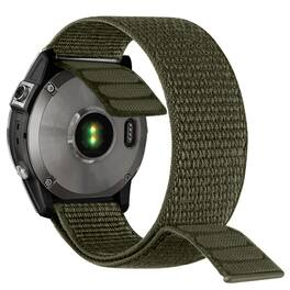 StrapsCo - Pro Trail Strap QuickFit 22 Nylon Watch Band For Garmin Quatix 8 – 47mm - Olive