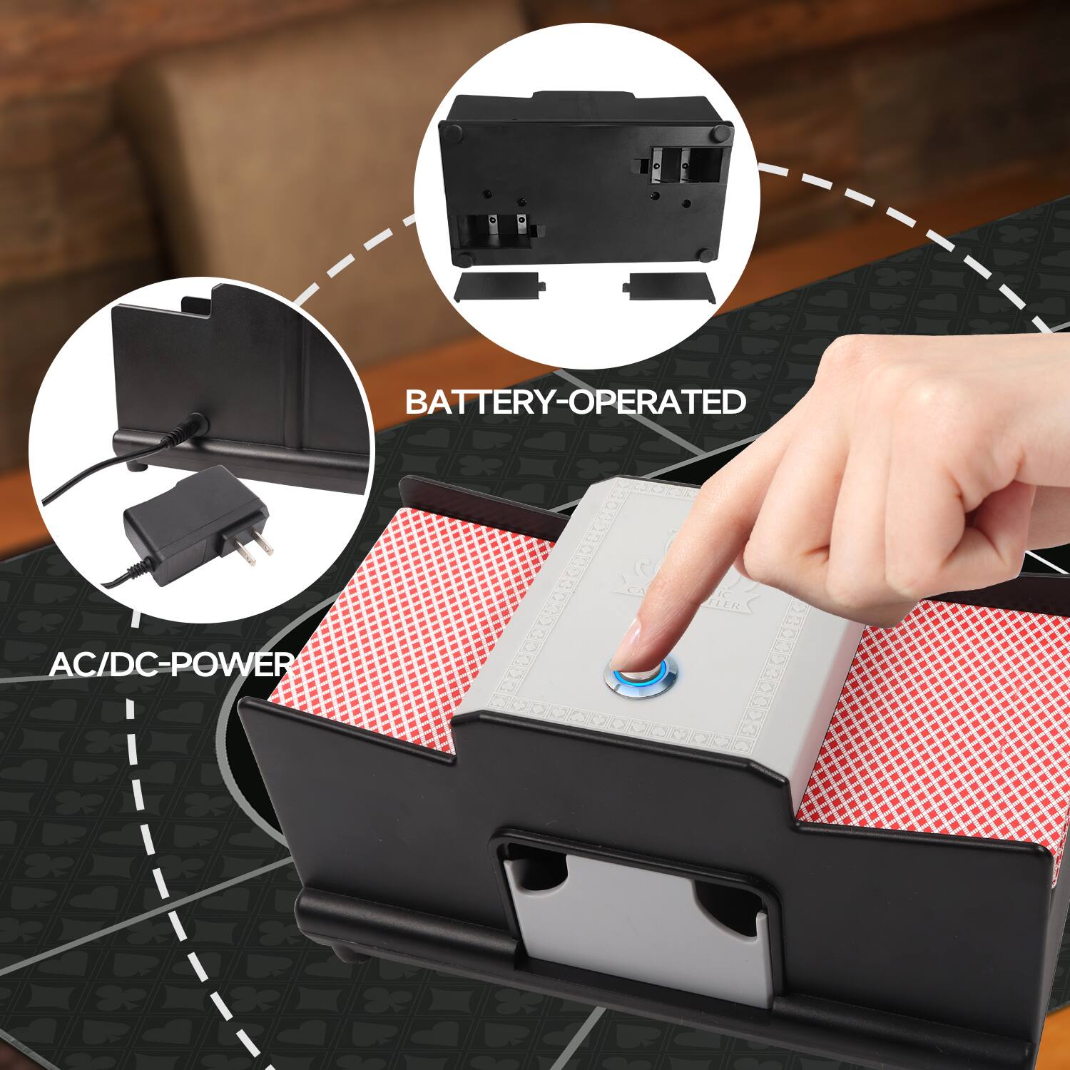 BATTERY-OPERATED, AC/DC-POWER