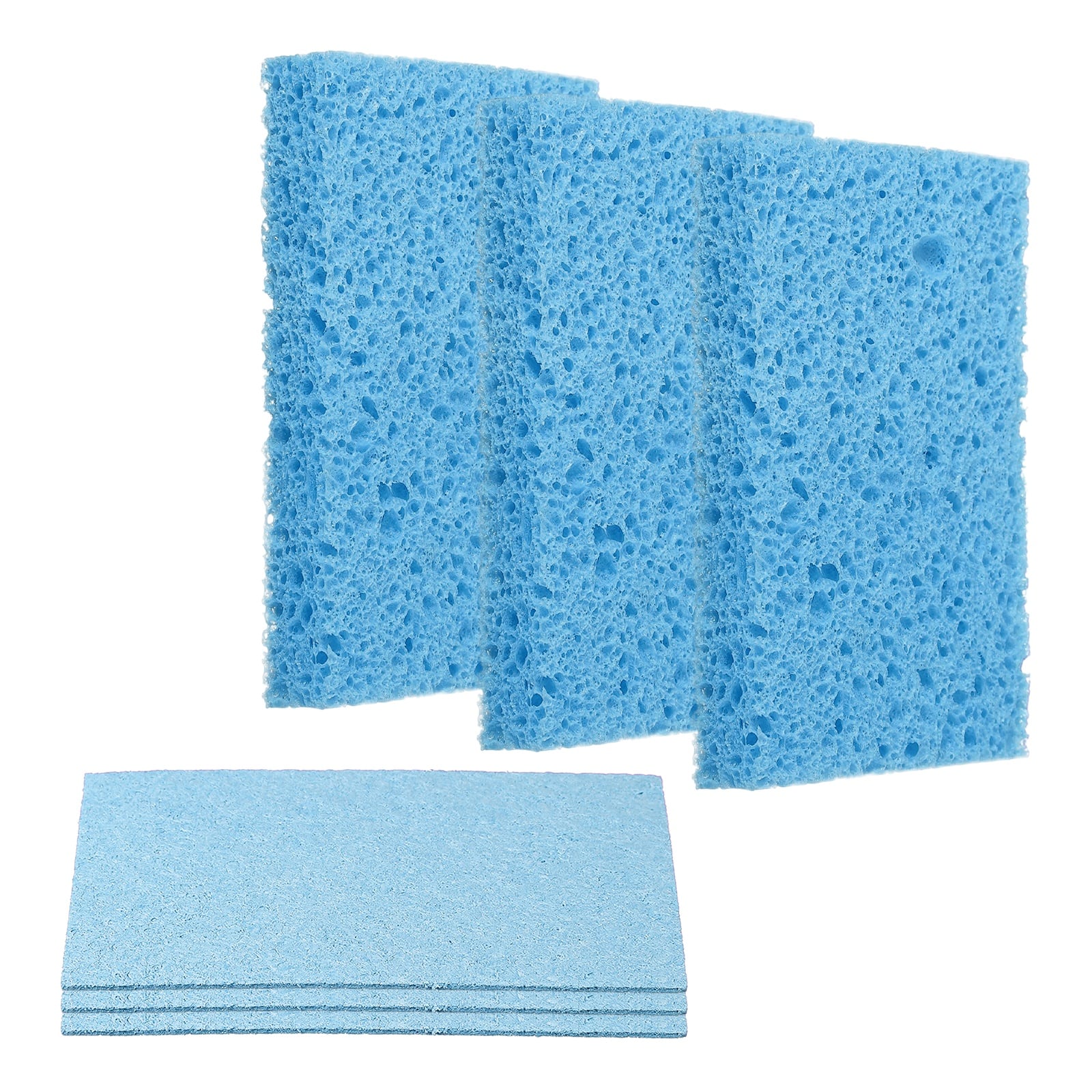 Unique Bargains - 6pcs Cellulose Square Sponges Non-Scratch Compressed Scrubber for Kitchen Bathroom Household Cookware & Cleaning DIY - Blue price history on PriceWatchPro
