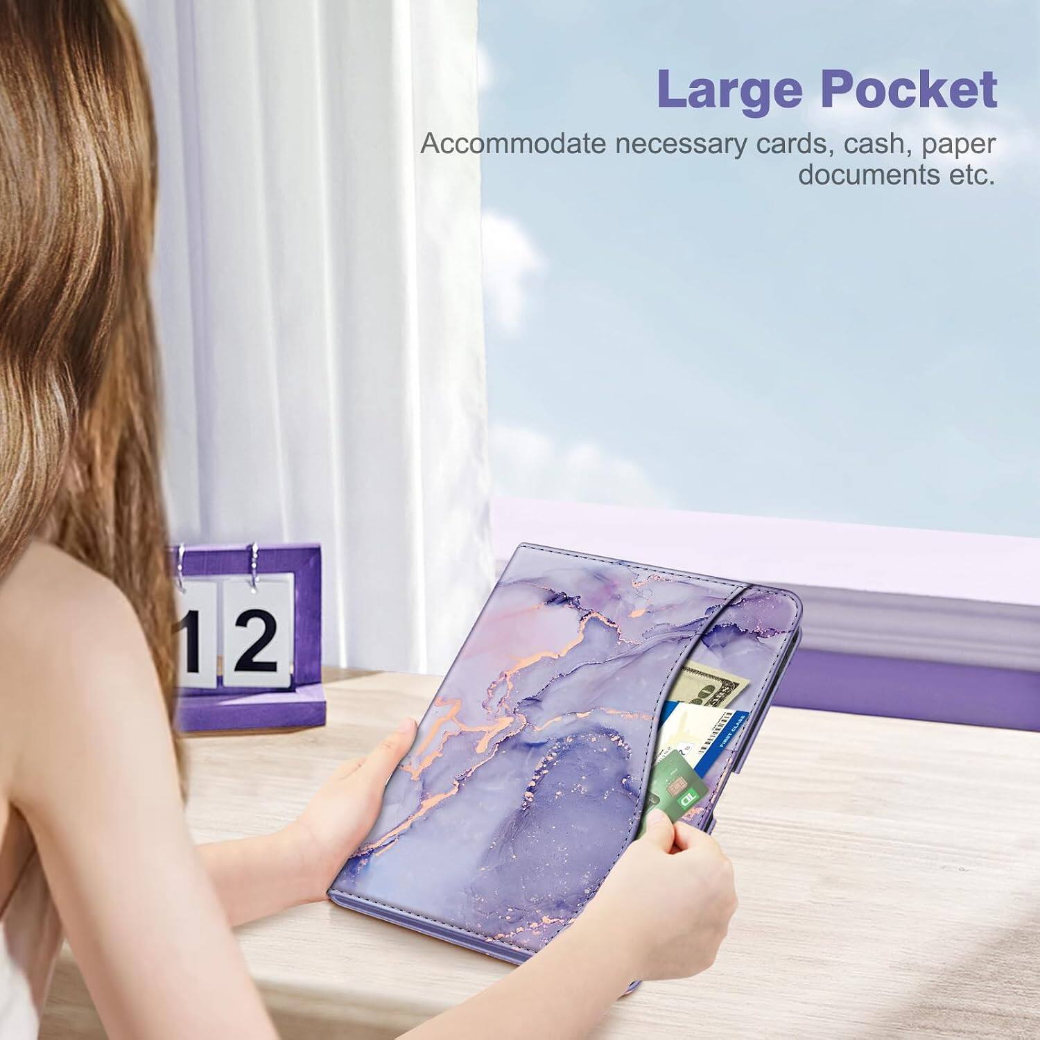 Large Pocket  
Accommodate necessary cards, cash, paper documents etc.