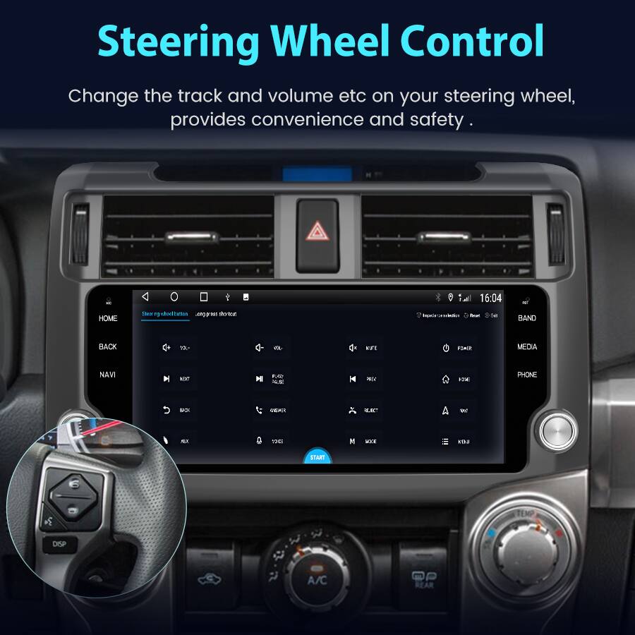 Steering Wheel Control

Change the track and volume etc on your steering wheel, provides convenience and safety.