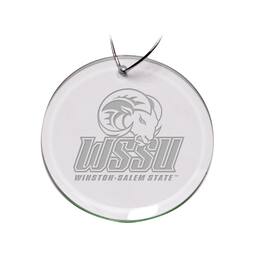 Jardine - Winston-Salem State Rams 3'' Glass Round Ornament - Multicolor