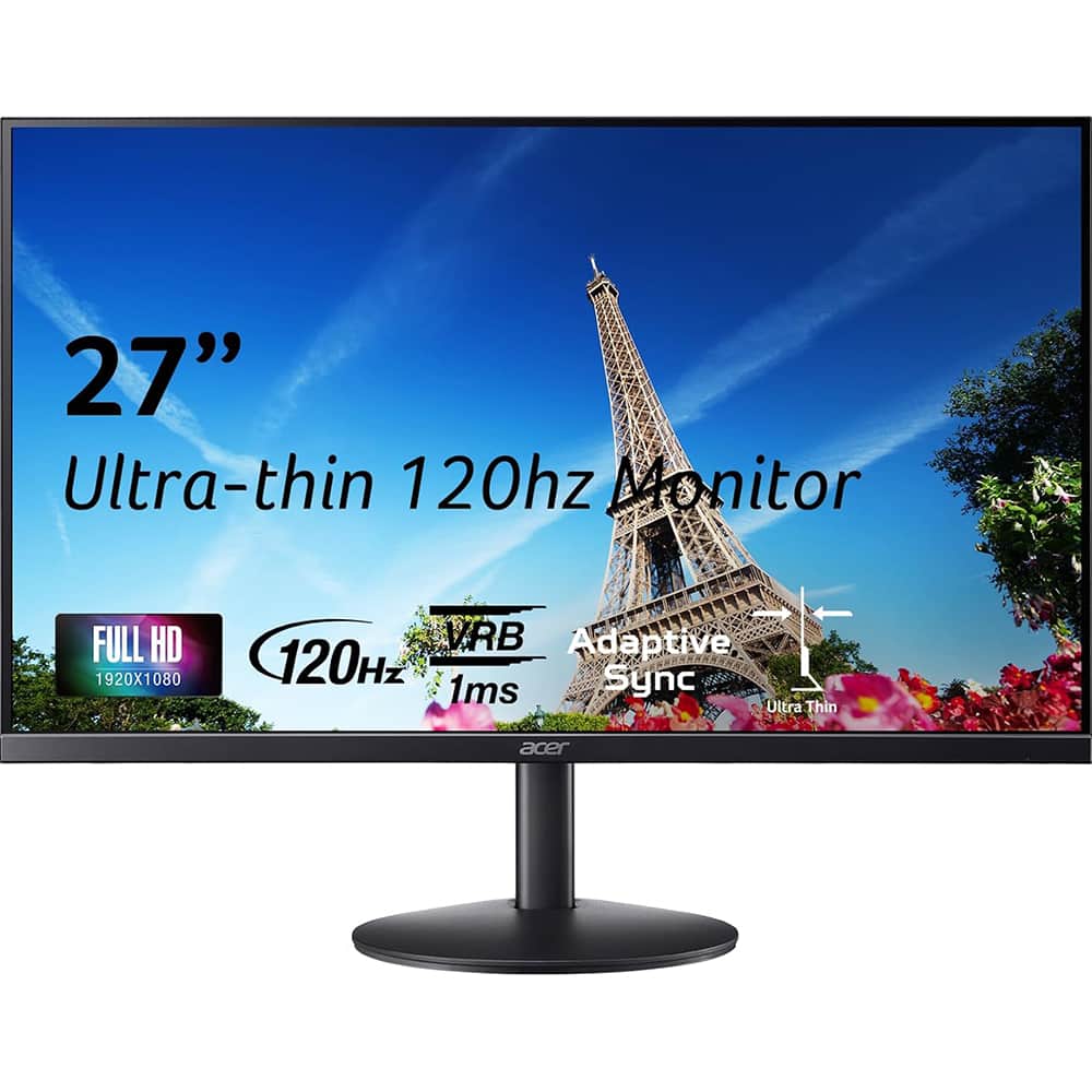Acer - 27" Full HD 120Hz Adaptive-Sync IPS Monitor UM.HS3AA.001 - Black