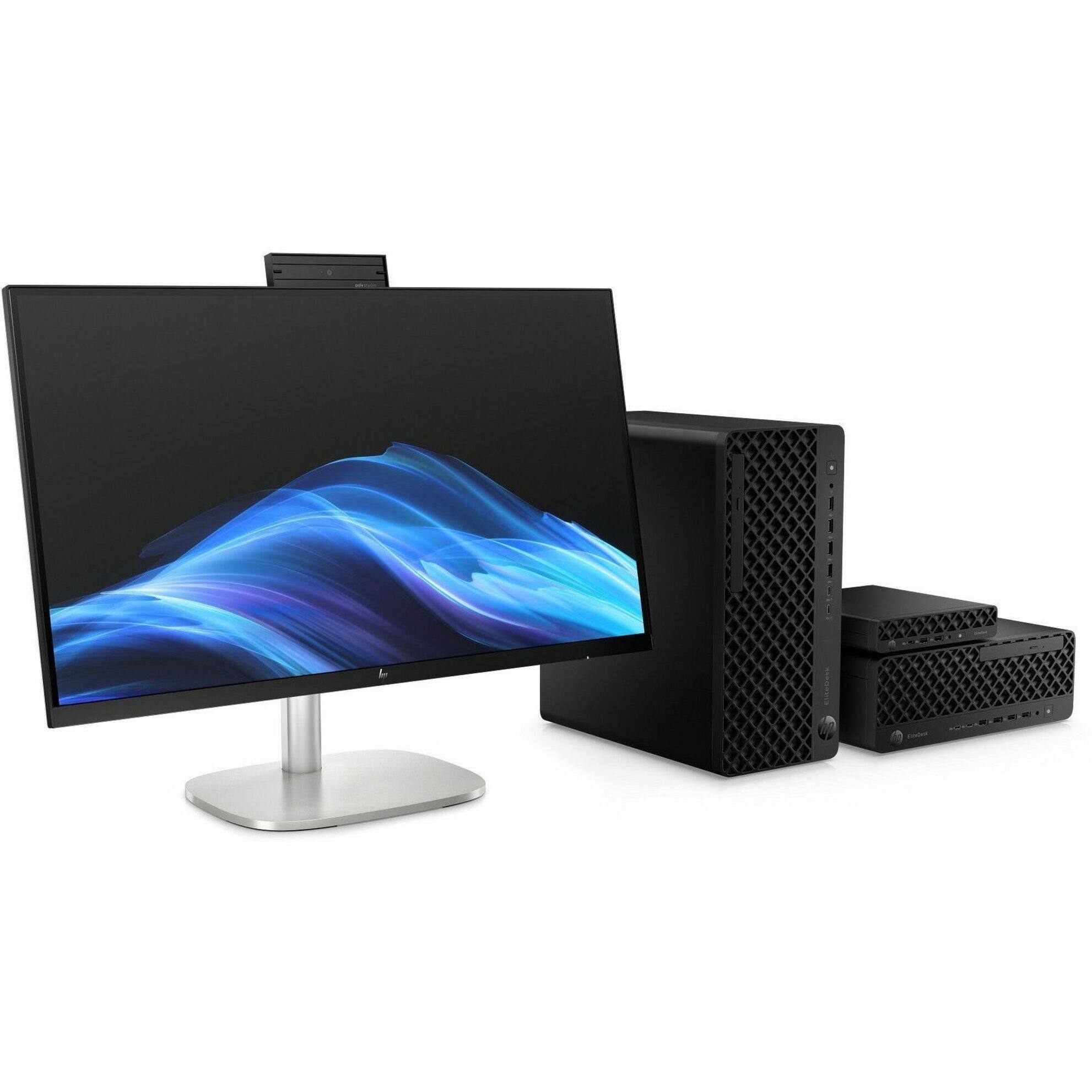 Alt View 16. HP - EliteDesk 8 G1i Mini PC Desktop Computer - Intel Core Ultra 5 235T 16GB 256GB Solid State Drive - Black.