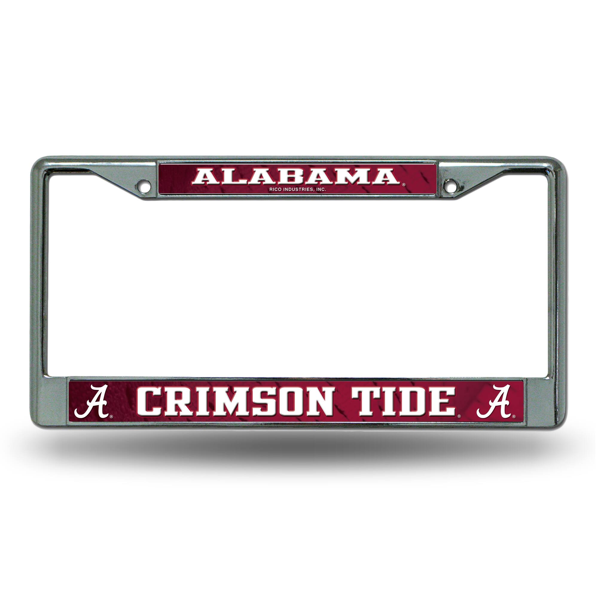 Alabama Crimson Tide Chrome Metal License Plate Frame
