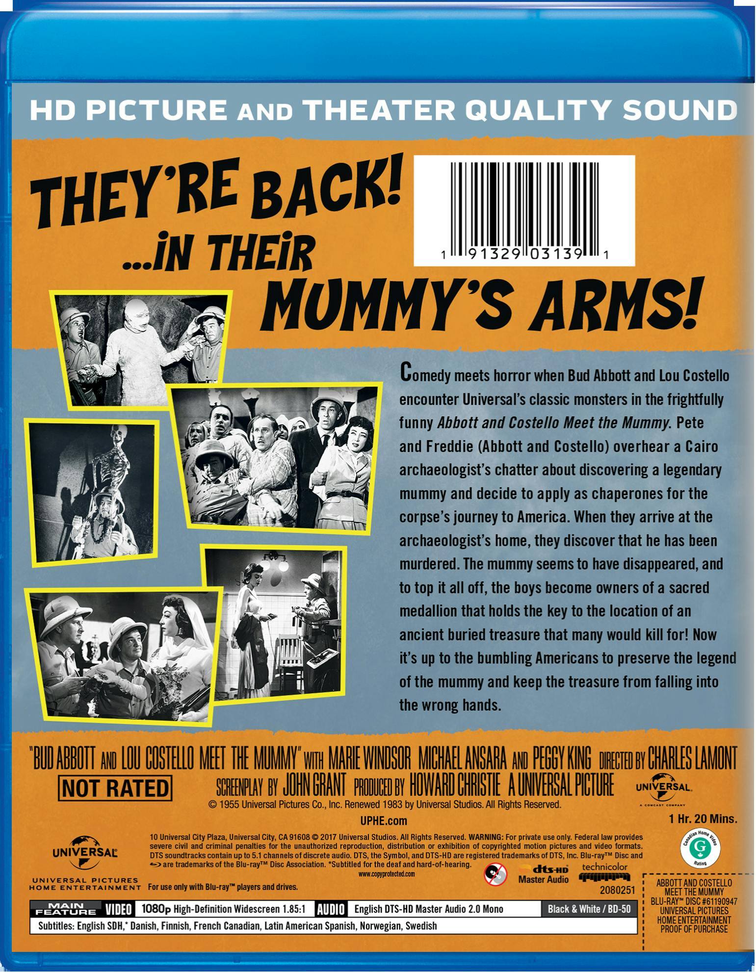 Angle. Abbott and Costello Meet the Mummy [Blu-ray].