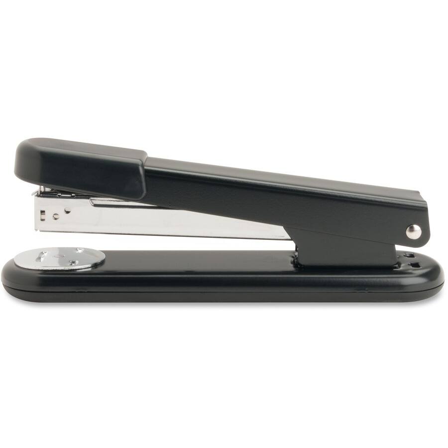Angle. Business Source - Business Source All-metal Full-strip Desktop Stapler - Holds Upto 210 Staple - Full Strip - Black - Metal Rubber.