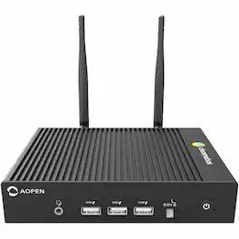 AOpen - Chromebox Mini 2 Enterprise Upgrade - AI Ready Included - Intel Celeron N4500 - Fanless - 8 GB RAM - 32 GB eMMC - Black