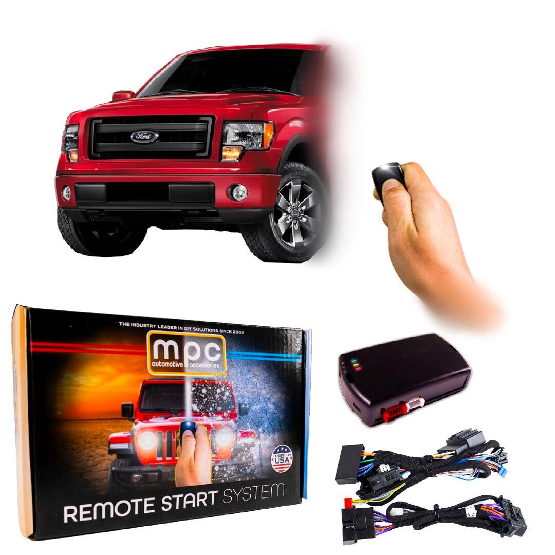 MPC - OEM Remote Activated Remote Start Kit w/Keyless Entry For 2011-2014 Ford F-150 - Black