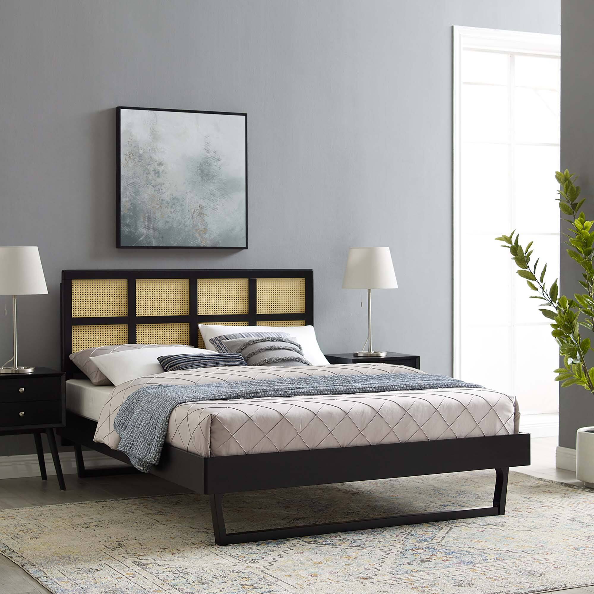 Alt View 4. Modway - Resort Upholstered Fabric Arched Round Twin Platform Bed - Gray.