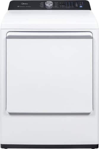 Midea - 7.4 Cu. Ft. Smart Top Load Electric Dryer with QuadSensor Dry - White