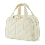 Fabibe - Travel Toiletry Bag Large Wide-open For Toiletries Puffy Makeup With Handle-black - Beige