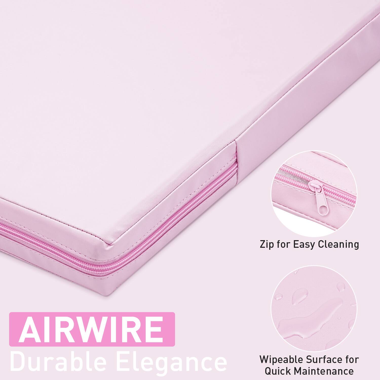 Zip for Easy Cleaning, Wipeable Surface for Quick Maintenance, AIRWIRE Durable Elegance