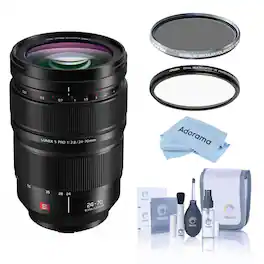 Bundle - Panasonic - LUMIX S PRO 24-70mm f/2.8 Lens for L Mount, with Tiffen 82mm UV and CPL Filters