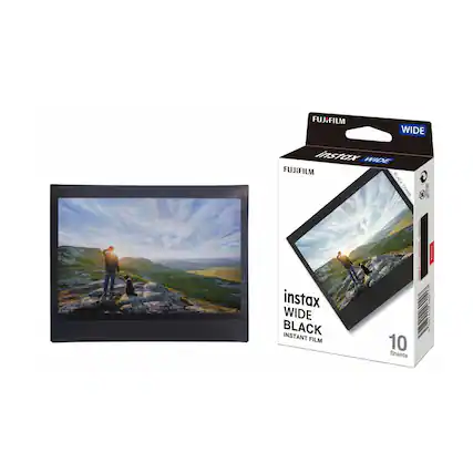FUJIFILM, instax WIDE, instax WIDE BLACK INSTANT FILM, 10 Sheets