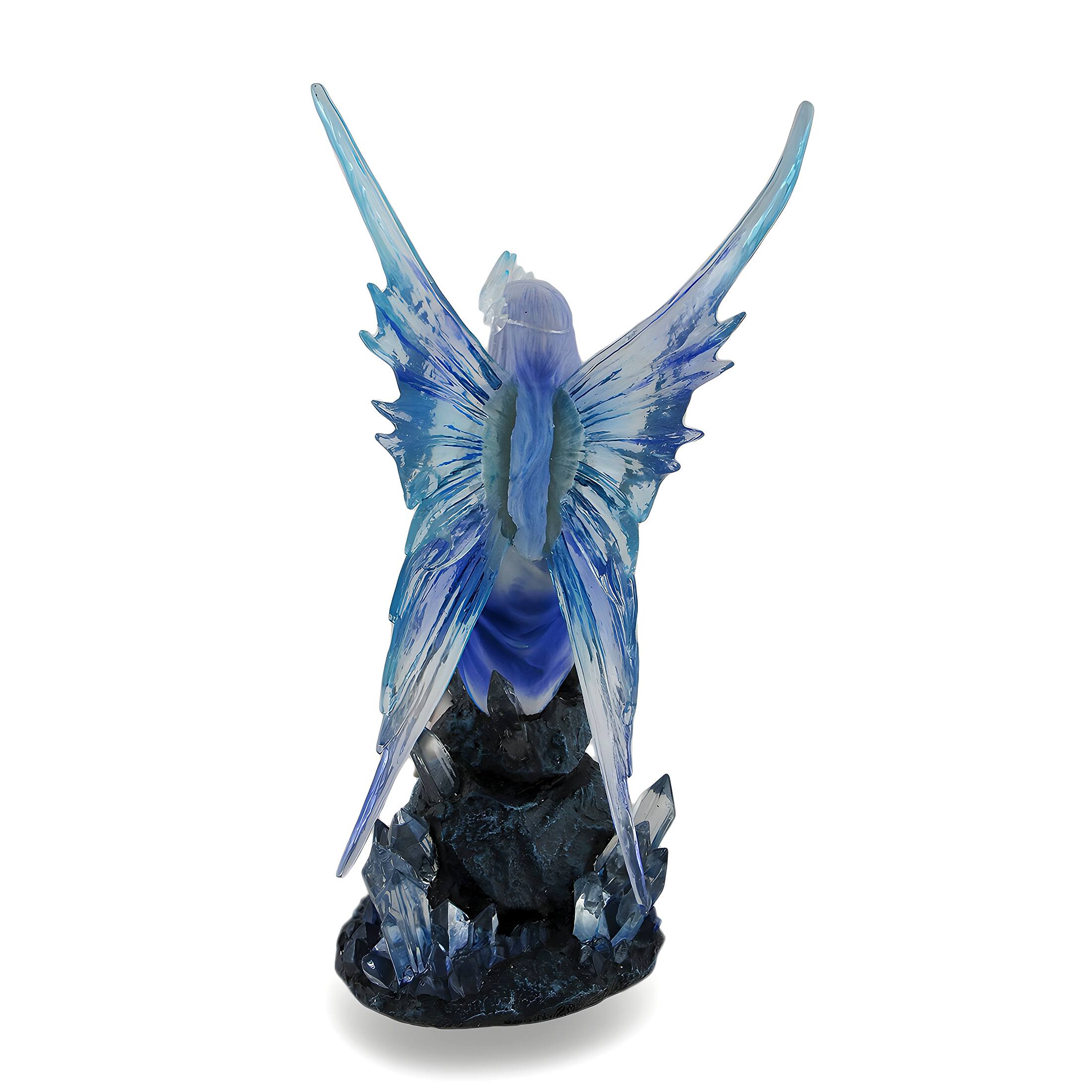 Alt View 3. Veronese Design - Anne Stokes Blue and Purple Stargazer Fairy Statue - Purple.