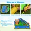 Blow up in Minutes Unfold the waterslide Connect with a blower Fix it by bouncer stakes (excluded) Please keep inflating during use Install the water hose and connect to a faucet for cool fun.