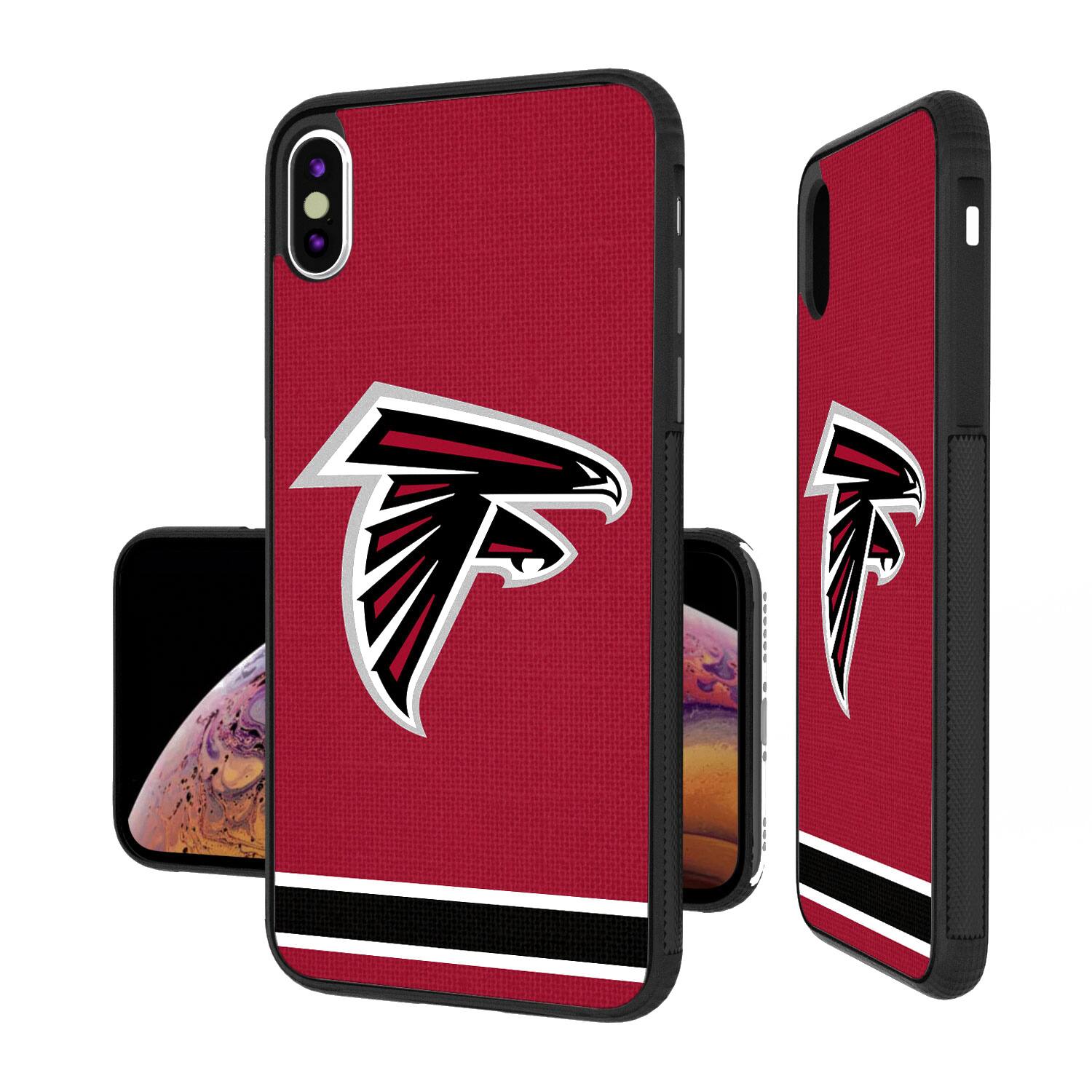 Alt View 1. Keyscaper - Atlanta Falcons iPhone Stripe Design Bump Case - 15 - Multicolor.