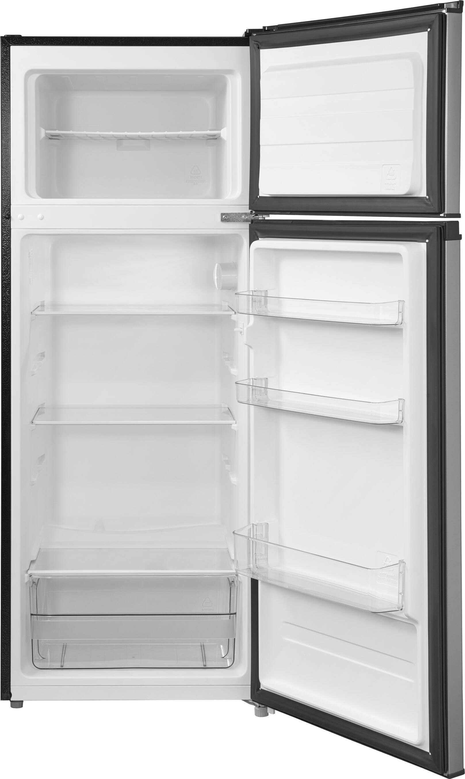 Alt View 9. Insignia™ - 7.2 Cu. Ft. Mini Fridge with Top Freezer and ENERGY STAR Certification - Stainless Steel Look.