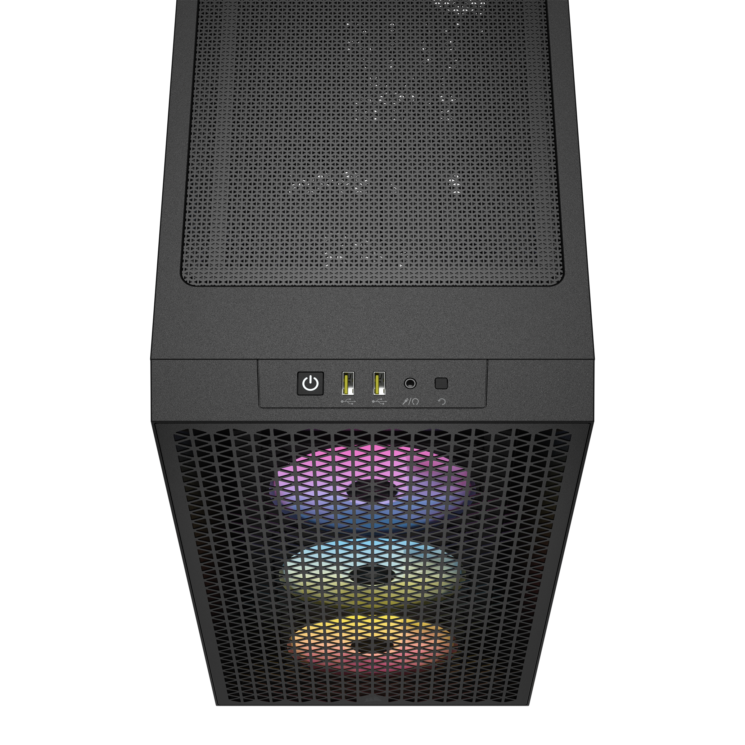 Alt View 1. CORSAIR - CORSAIR 3000D RGB Airflow Mid-Tower PC Case, Black, 3 AR120 RGB Fans, High-Airflow, Up to 8x120mm - Black.