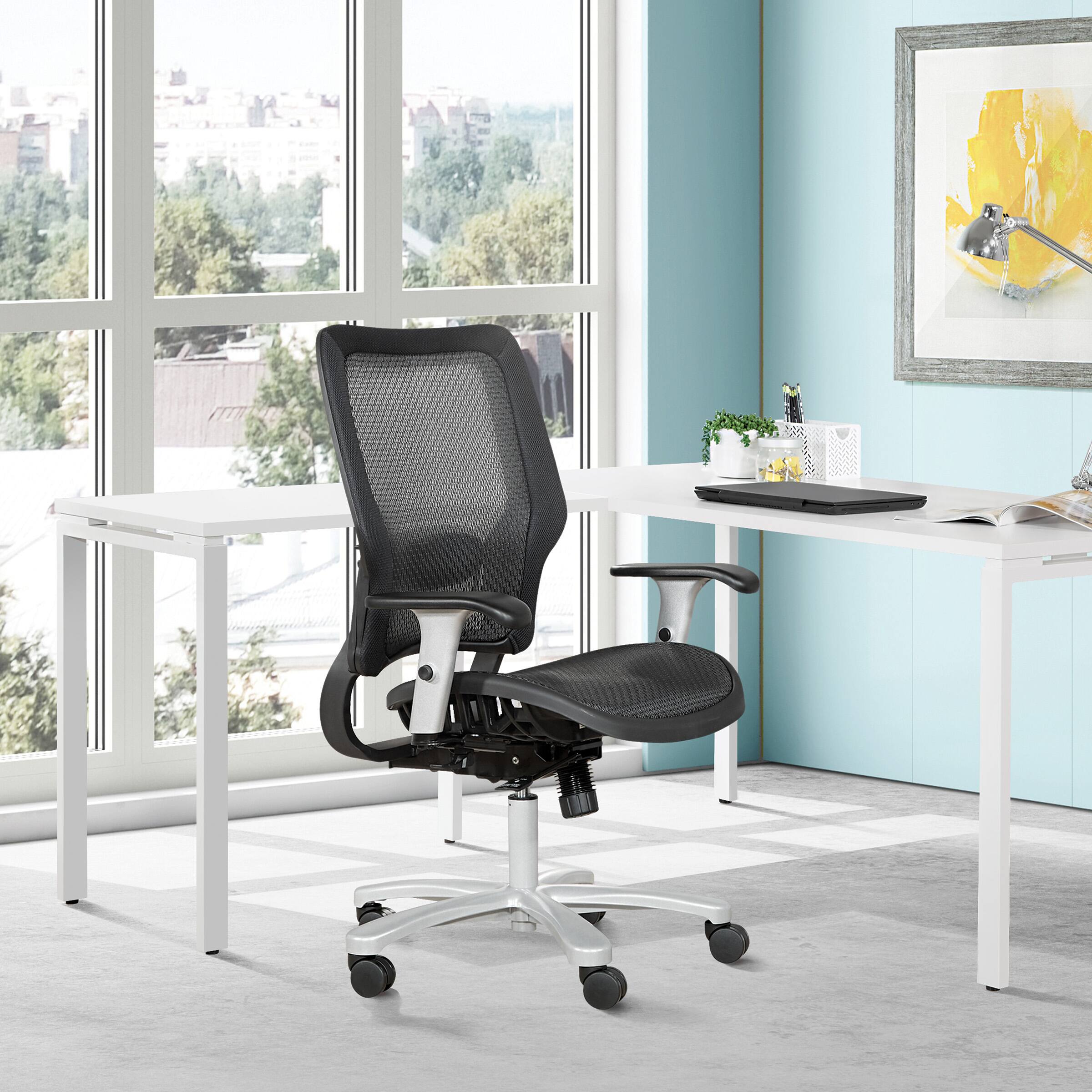 Alt View 3. Office Star Products - Air Grid Seat/Back Big & Tall Chair - Black.