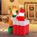 Front. Costway - 5 FT Christmas Inflatable Liftable Santa Claus Climbing Chimney Reindeer on Gift - Multicolor.