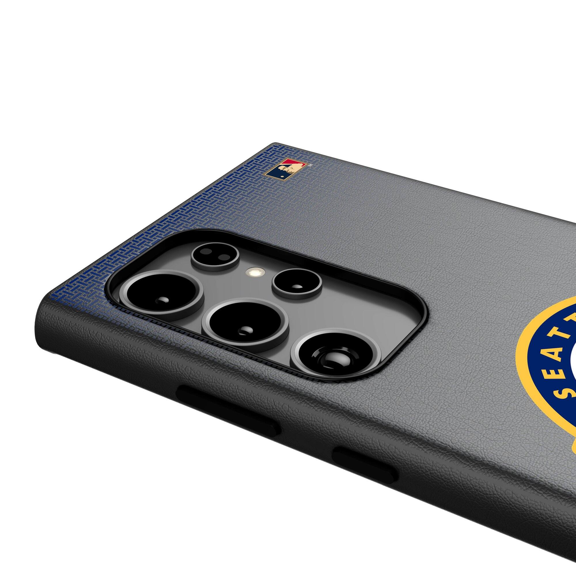 Alt View 3. Keyscaper - Seattle Pilots Cooperstown Collection 1969 Galaxy Magnetic Bump Case - S24 Ultra - Black.