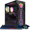 Front. STGAubron - STGAubron Gaming Desktop PC, Radeon RX 580 8G, AMD Ryzen 3 3200G 3.6 GHz, 16G RAM, 512G SSD, 600M WiFi, BT 5.0, W11H64 - Black.