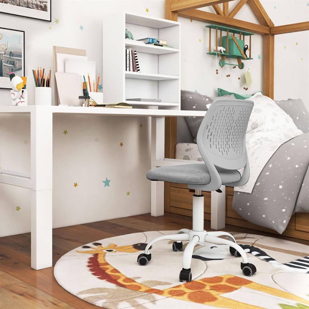 Alt View 4. Kadyn - Office Chair, Ergonomic Desk Chairs,Computer Chair,Ergonomic Children Study Chair with Adjustable Height-Gray - Green.