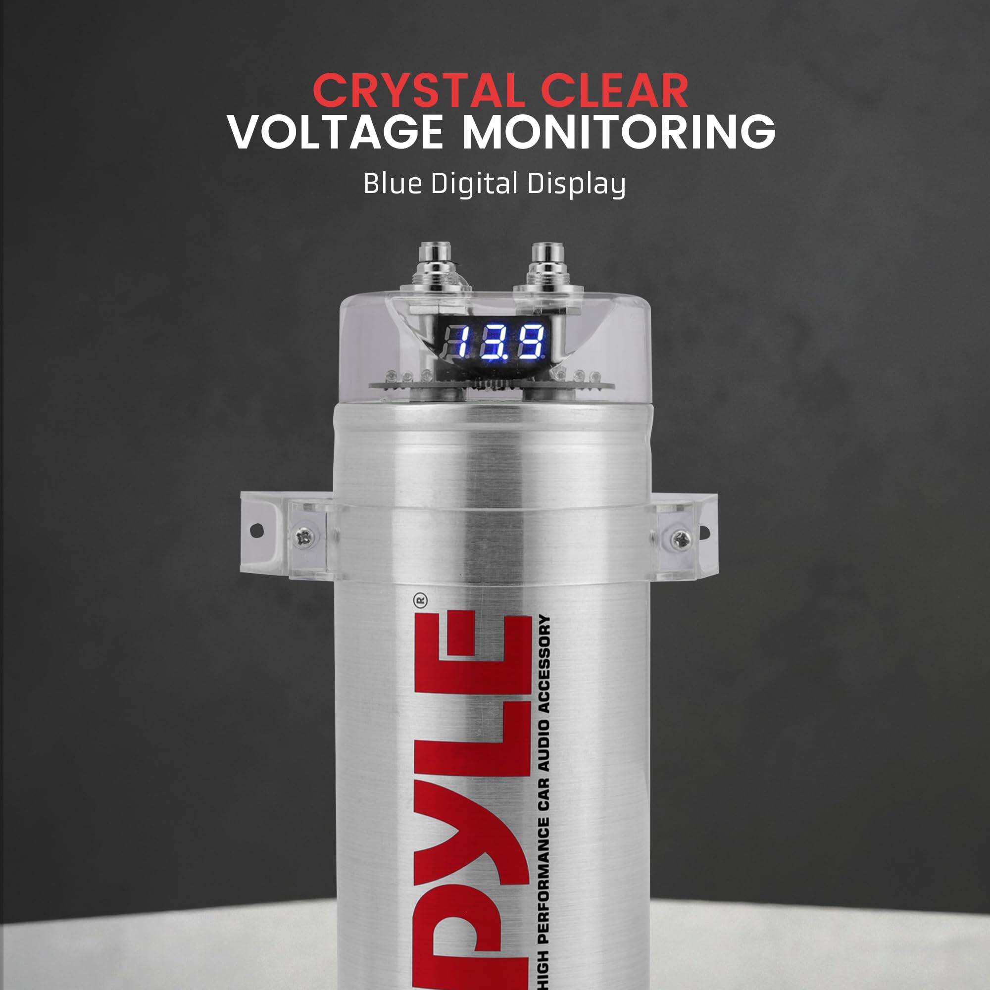 CRYSTAL CLEAR VOLTAGE MONITORING  
Blue Digital Display  

PYLE  
HIGH PERFORMANCE CAR AUDIO ACCESSORY