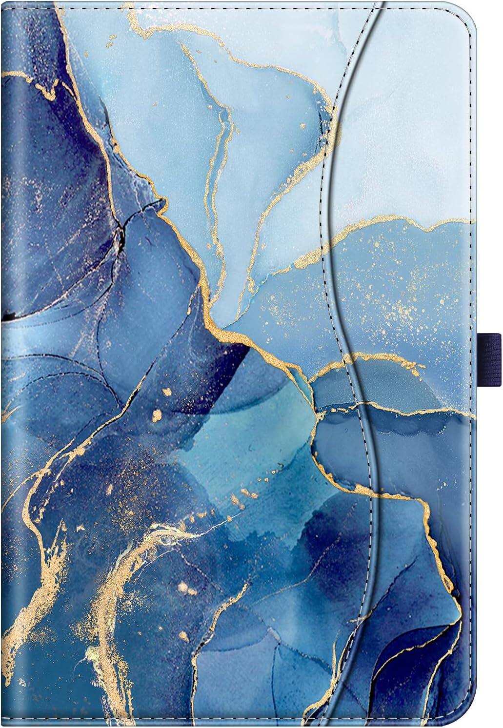 Alt View 5. Fintie - Multi-Angle Case for Samsung Galaxy Tab S10 Lite/ Tab S10 FE/ Tab S9 FE/ Tab S9, With Front Card Pocket, Auto Wake/Sleep - Ocean Marble.