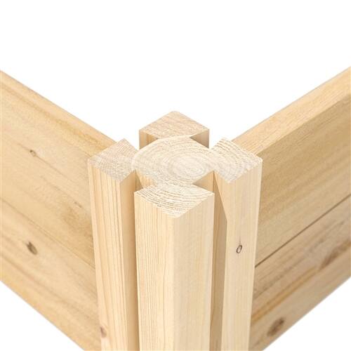 Back. SlickBlue - Durable Cedar Wood Raised Garden Planter for Home Gardening - Natural.