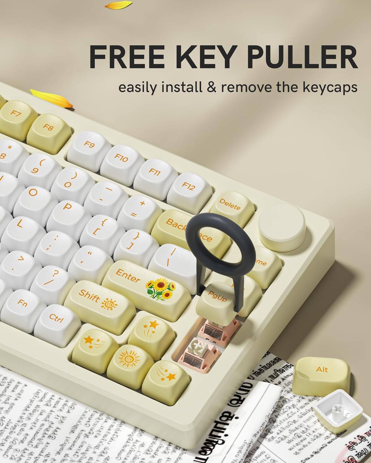 FREE KEY PULLER  
easily install & remove the keycaps