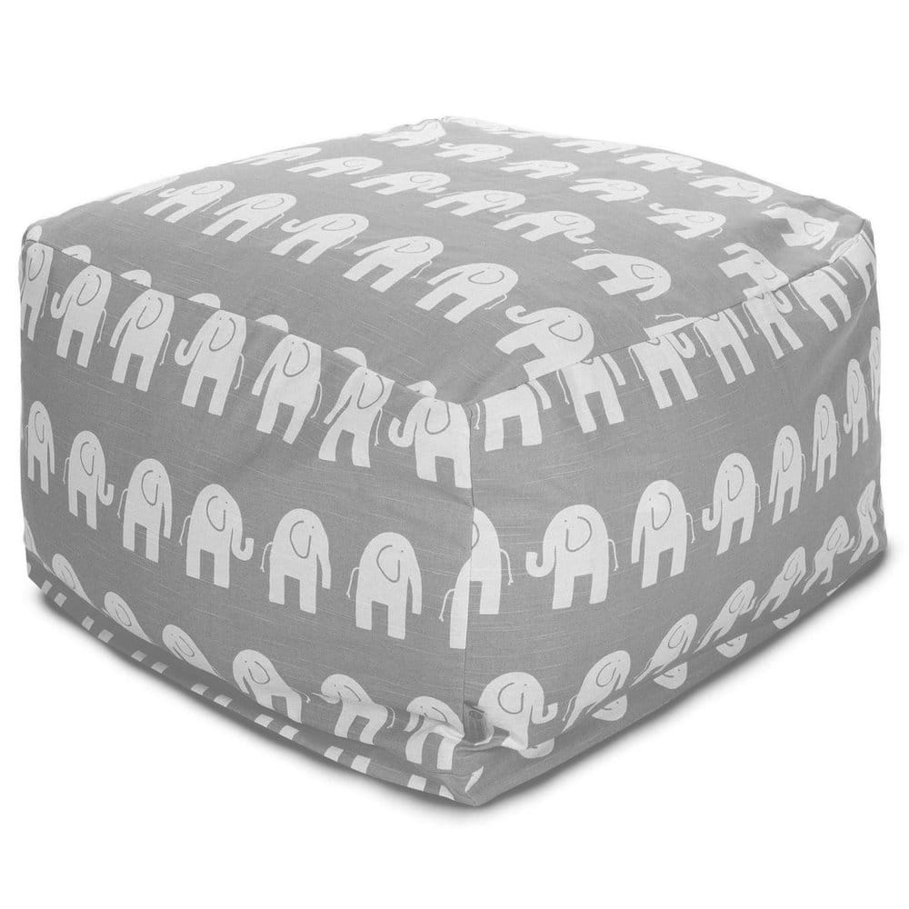 Majestic Home - Ottoman Pouf Ellie - Gray