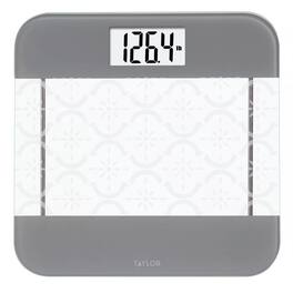 Taylor - Digital Glass Body Composition Scale with Moroccan Frosted Design /Gray - Clear