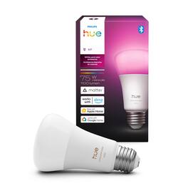 Philips - Hue Smart LED A19 Bulb, 1 Pack - White and Color Ambiance