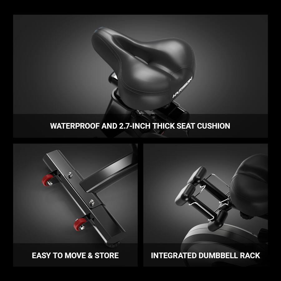 - WATERPROOF AND 2.7-INCH THICK SEAT CUSHION
- EASY TO MOVE & STORE
- INTEGRATED DUMBBELL RACK