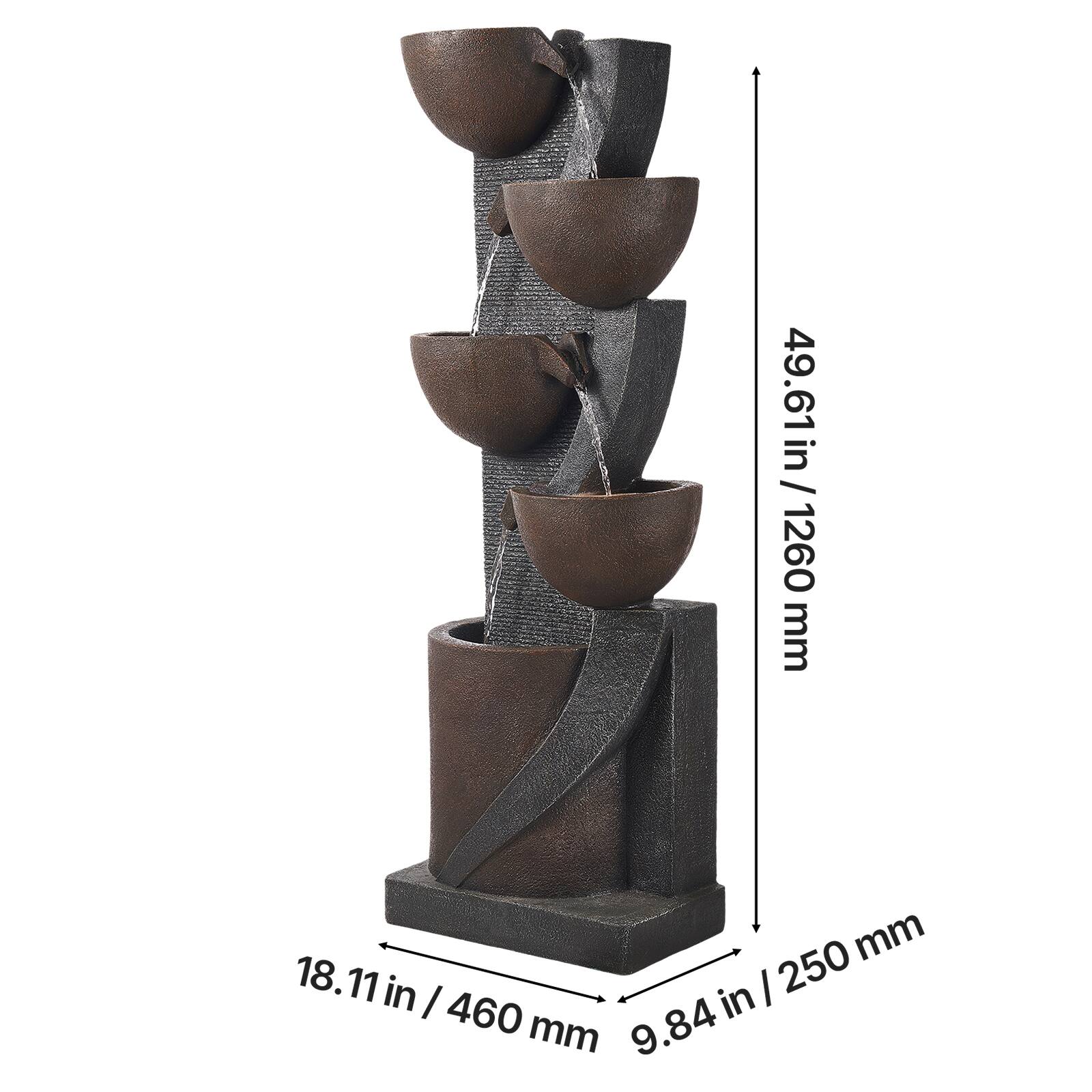 49.61 in / 1260 mm  
18.11 in / 460 mm  
9.84 in / 250 mm