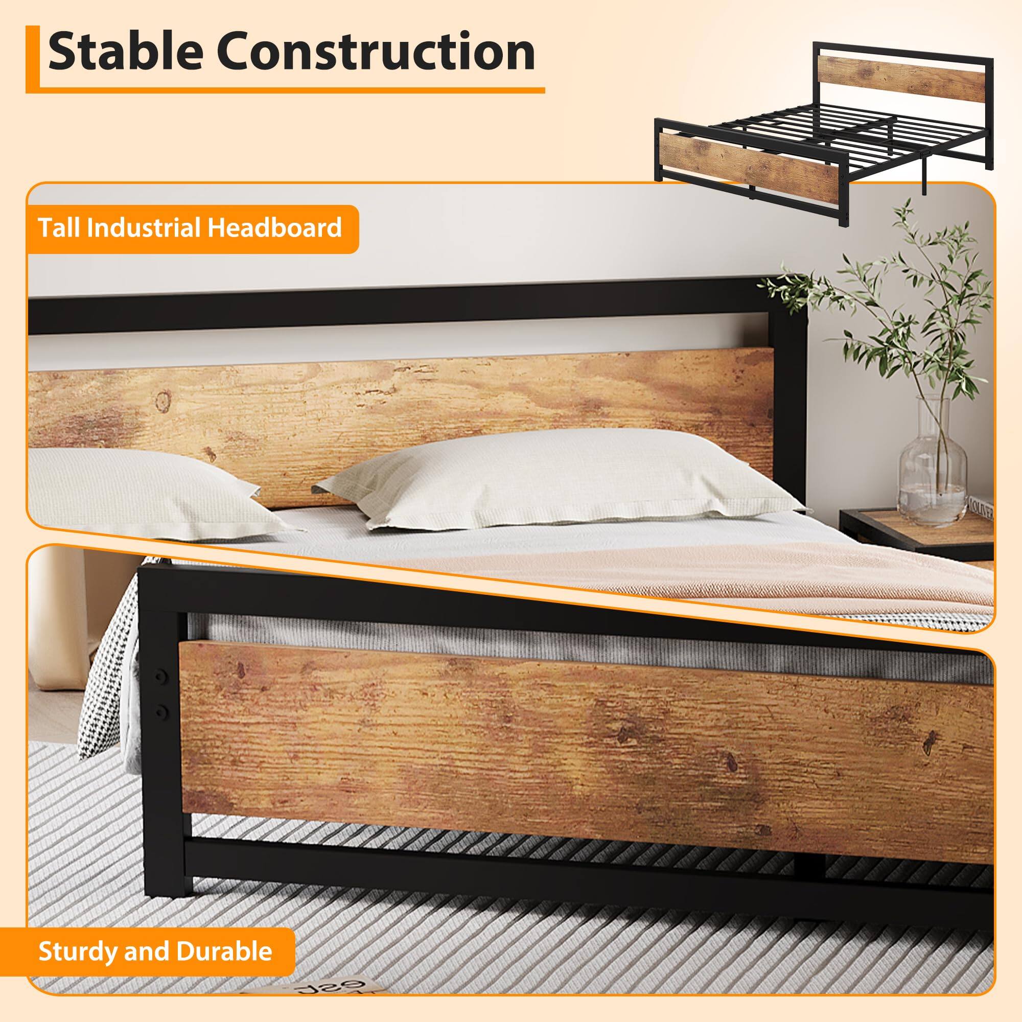 Stable Construction

Tall Industrial Headboard

Sturdy and Durable