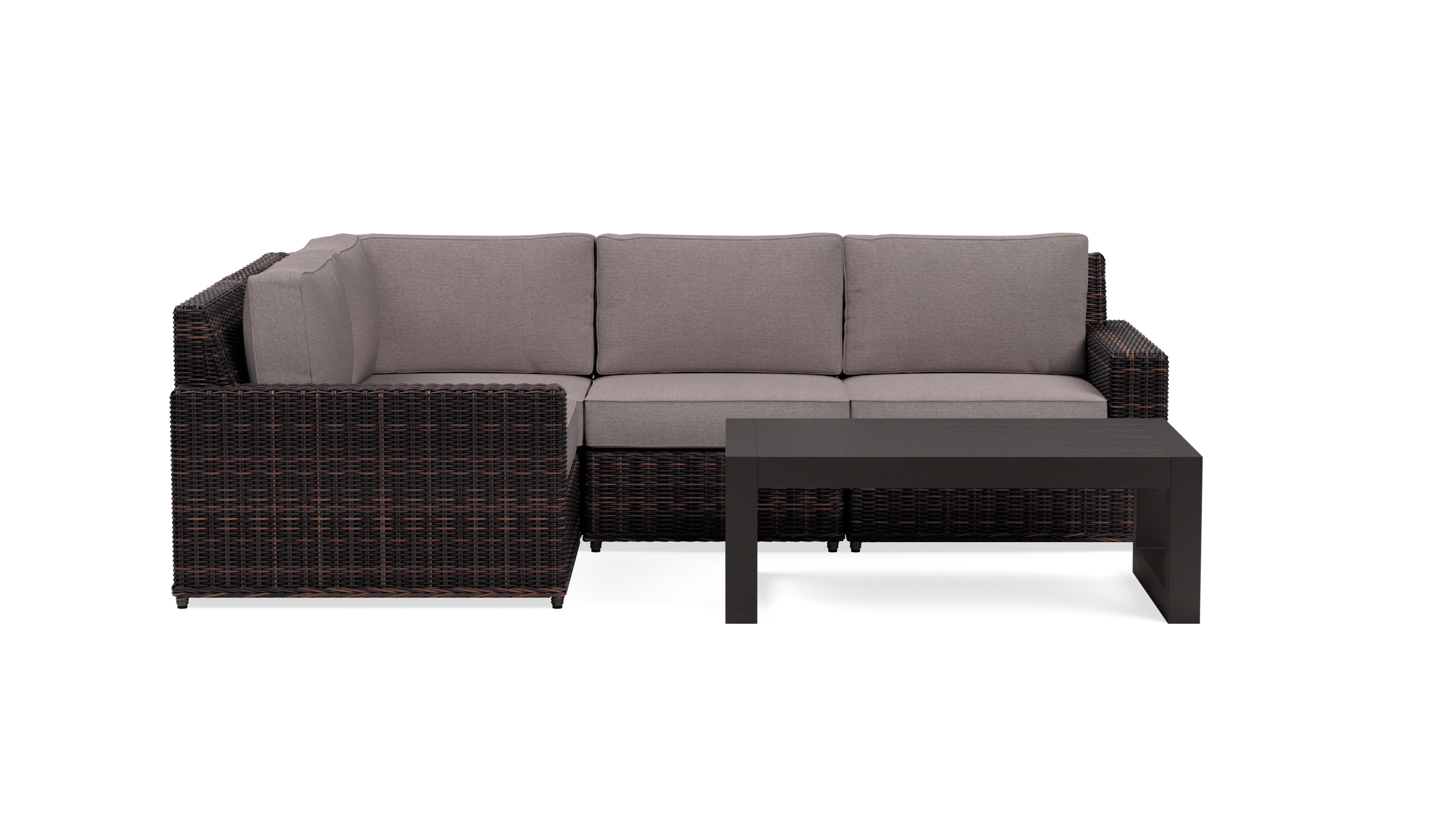 Front. Yardbird® - Langdon Outdoor Small Sectional Set - Shale.
