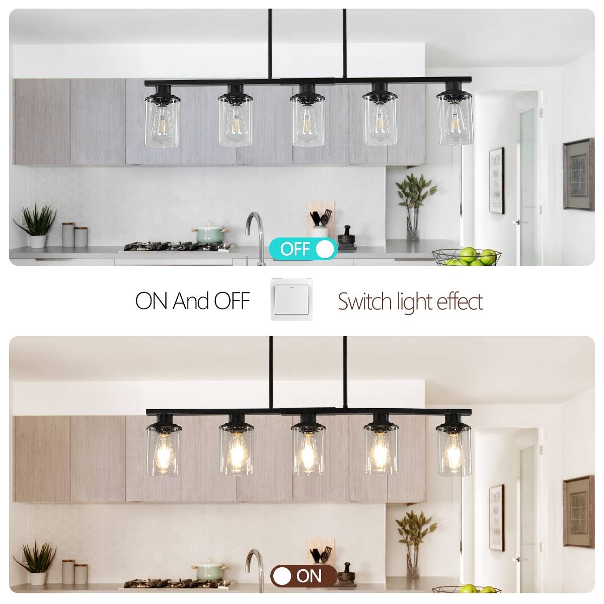 OFF  
ON And OFF  
Switch light effect  
ON