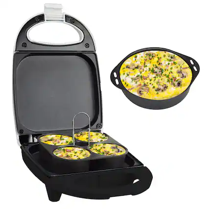 Front. Brentwood - Brentwood Mini Sous Vide Style Egg Bite Maker in White - White.